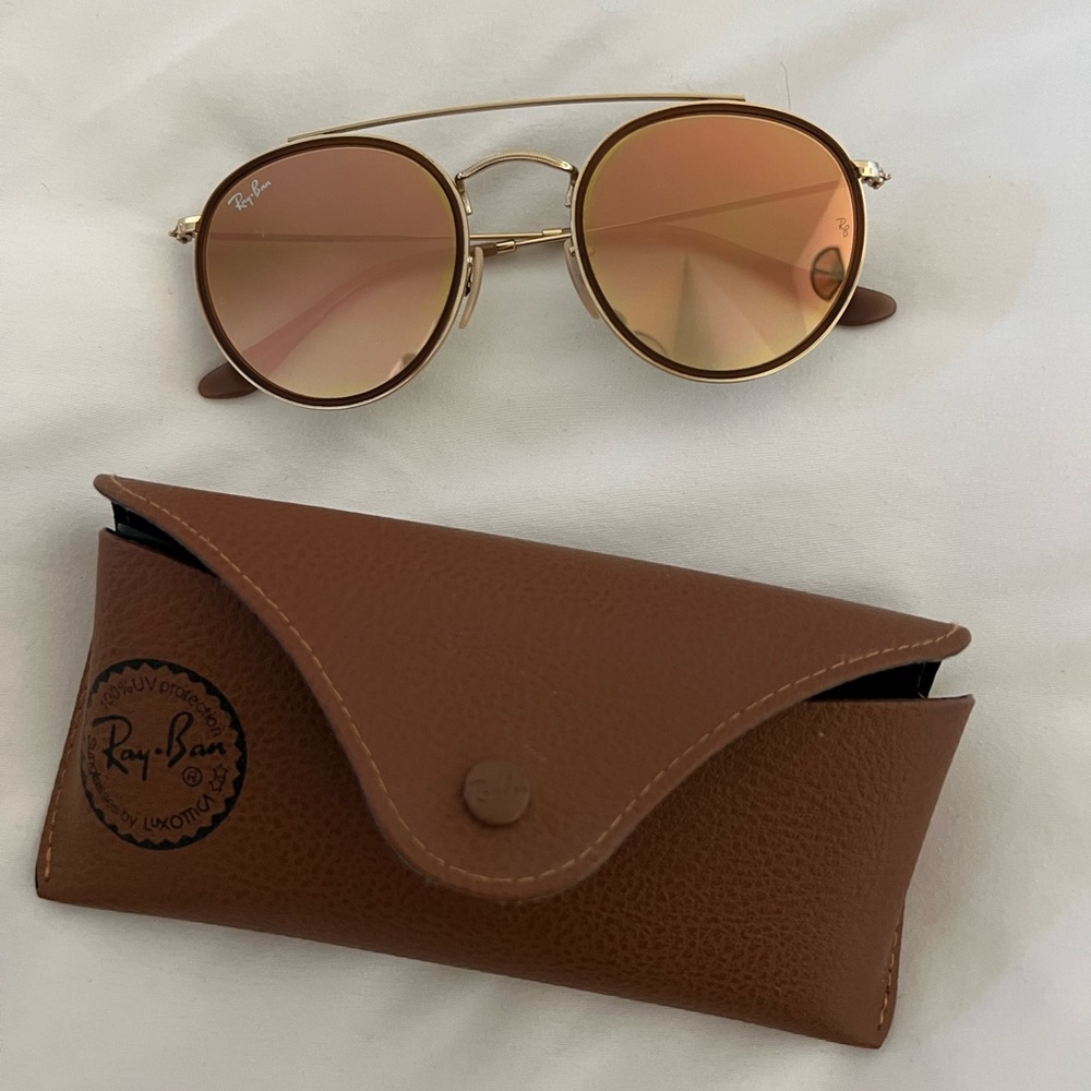 RAY BAN ROUND DOUBLE BRIDGE SUNGLASSES